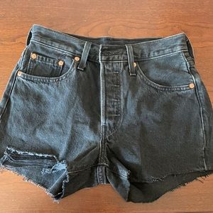 Women’s Levi’s 501 High Rise Black Shorts